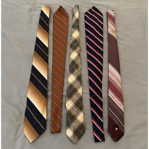 LOT OF 5 Neck Ties For Men, 5 Different‎ Ties Please See Pictures